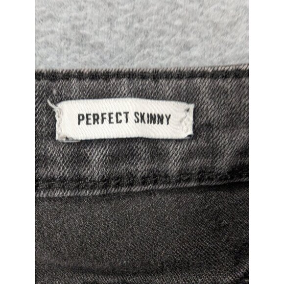 William Rast Jeans Womens 30 Black Perfect Skinny Embroidered Floral Skeleton - Picture 15 of 16